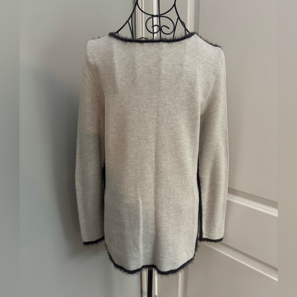 NIC+ZOE Fuzzy Knit Split Hem Tunic Sweater Size Small - Picture 4 of 5